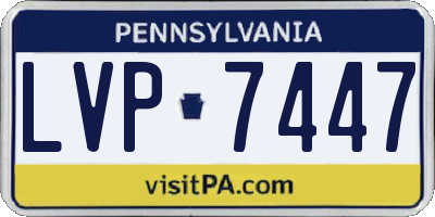 PA license plate LVP7447