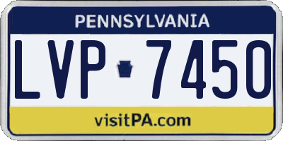 PA license plate LVP7450
