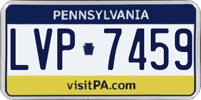 PA license plate LVP7459