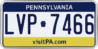 PA license plate LVP7466