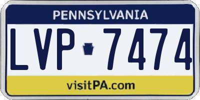 PA license plate LVP7474