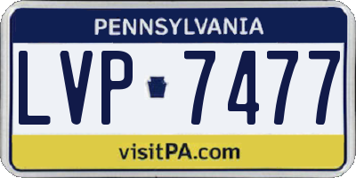 PA license plate LVP7477