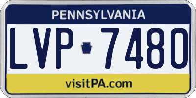 PA license plate LVP7480