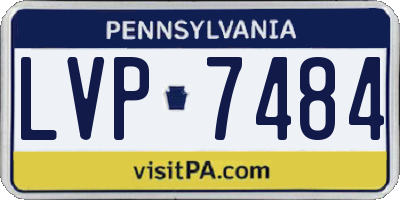 PA license plate LVP7484