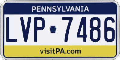 PA license plate LVP7486