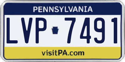 PA license plate LVP7491