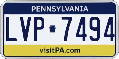PA license plate LVP7494