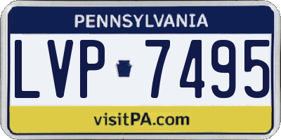 PA license plate LVP7495