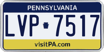 PA license plate LVP7517