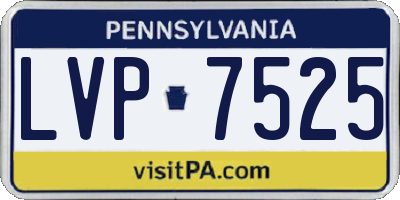 PA license plate LVP7525