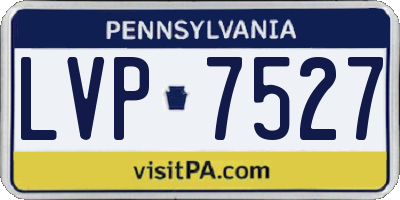 PA license plate LVP7527