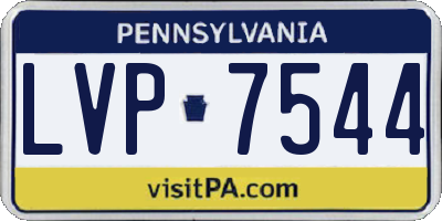 PA license plate LVP7544