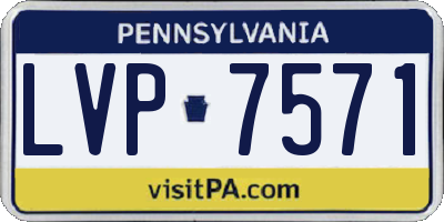 PA license plate LVP7571