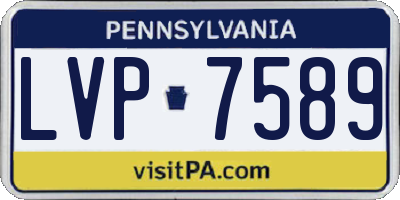 PA license plate LVP7589