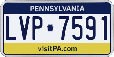 PA license plate LVP7591
