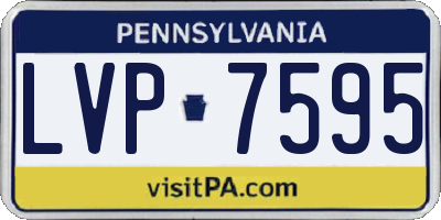 PA license plate LVP7595