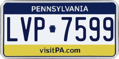 PA license plate LVP7599
