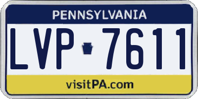 PA license plate LVP7611
