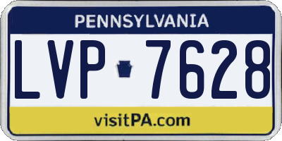 PA license plate LVP7628