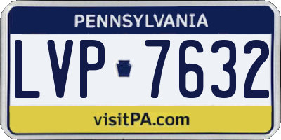 PA license plate LVP7632