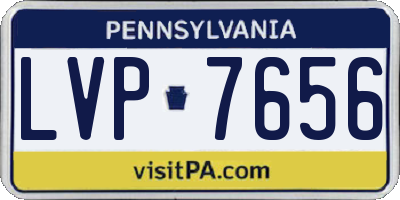 PA license plate LVP7656