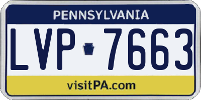 PA license plate LVP7663