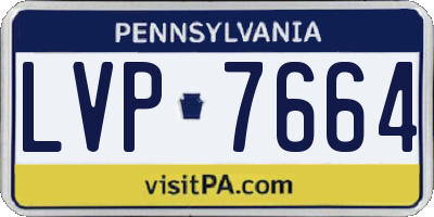 PA license plate LVP7664
