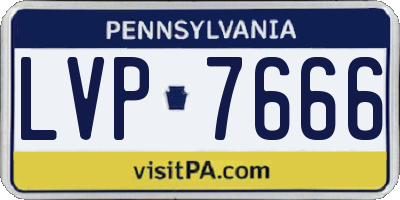 PA license plate LVP7666