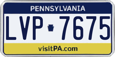 PA license plate LVP7675