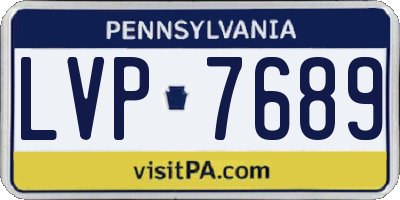 PA license plate LVP7689