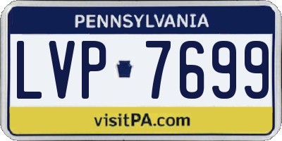 PA license plate LVP7699