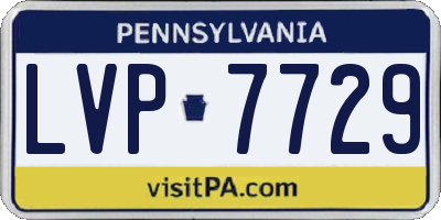 PA license plate LVP7729