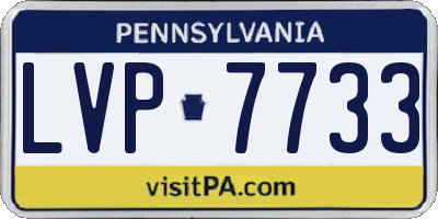 PA license plate LVP7733