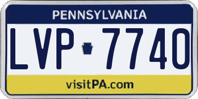 PA license plate LVP7740
