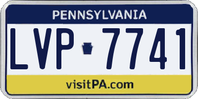 PA license plate LVP7741