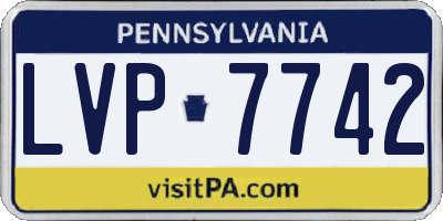 PA license plate LVP7742