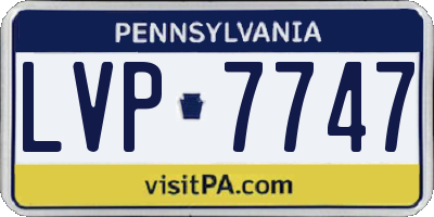 PA license plate LVP7747