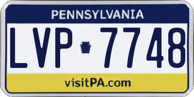 PA license plate LVP7748