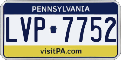 PA license plate LVP7752