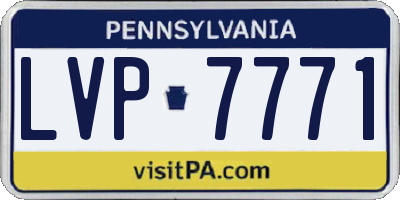 PA license plate LVP7771
