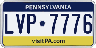 PA license plate LVP7776