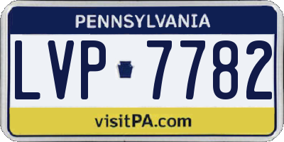 PA license plate LVP7782