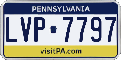 PA license plate LVP7797