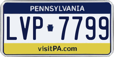 PA license plate LVP7799