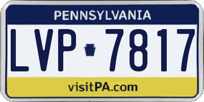 PA license plate LVP7817
