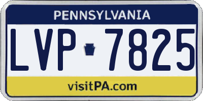 PA license plate LVP7825