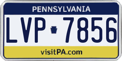 PA license plate LVP7856