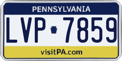 PA license plate LVP7859