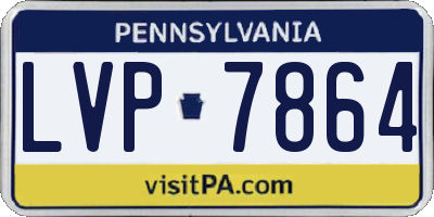PA license plate LVP7864