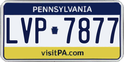 PA license plate LVP7877